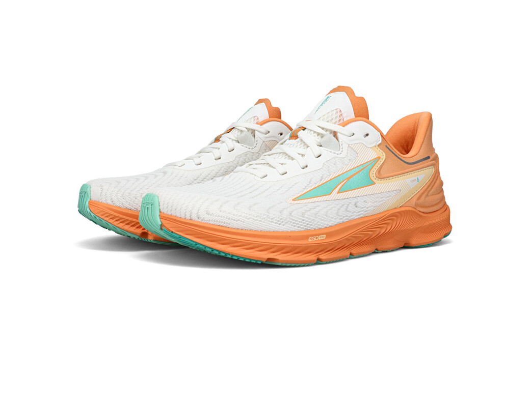 White / Orange / Green Altra Torin 6 Women's Road Running Shoes | 6234-XOWEV