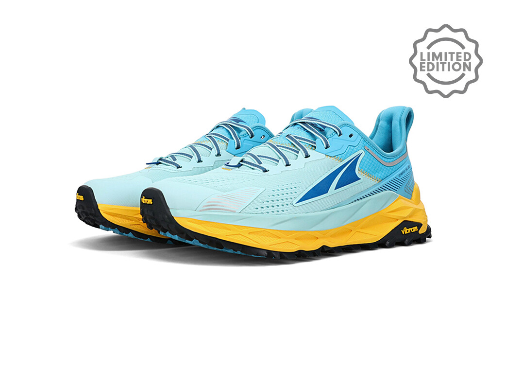 Yellow / Blue Altra Olympus 5 Chamonix Men's Trail Running Shoes | 2518-NMATS